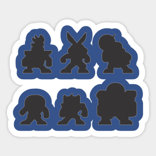 The Six Bosses - Megaman 1 Sticker